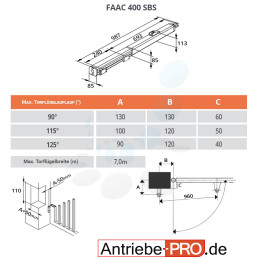 Set Drehtorantrieb FAAC 400 SBS/1