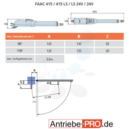 Set Drehtorantrieb FAAC 415 LS 24V/2 