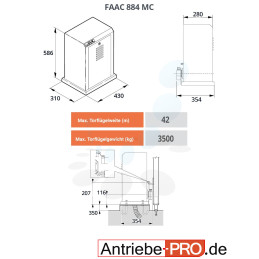 Set Schiebetorantrieb FAAC 884 MC 